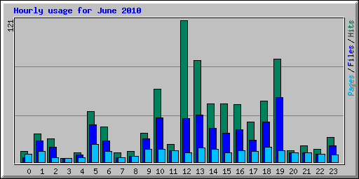 Hourly usage for June 2010