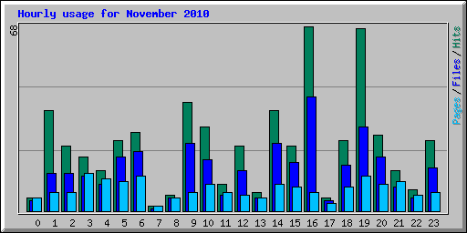 Hourly usage for November 2010